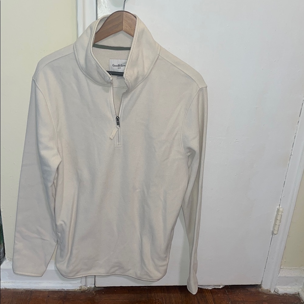 Goodfellow & Co. Woman’s  Cream Quarter-Zip Sweater Medium